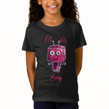 Nome Cor-de-Rosa Grunge de Robô Cortado