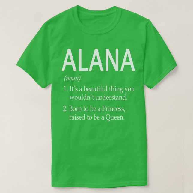 Camiseta Nome da Alana - Presente (Frente do Design)