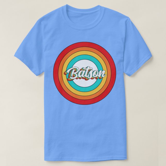 Camiseta Nome da Bateria Shirt Vintage Batson Circle (Frente do Design)