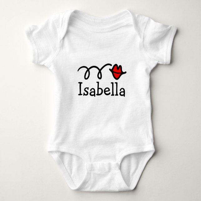 Camiseta nome da bebê Isabella (Frente)