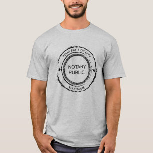 Camiseta Nome da Cidade do Selo com Densidade Pública Notár