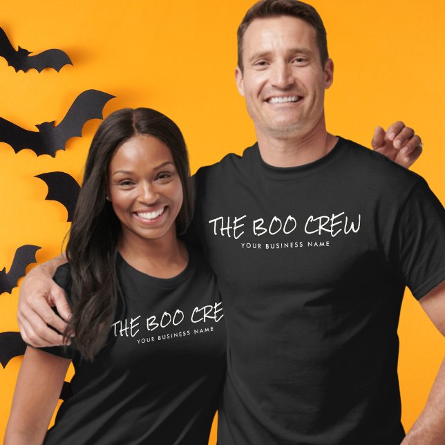 Camiseta Nome da Empresa de Tripulação do Halloween Boo, mi (Criador carregado)