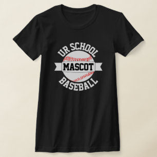 Camiseta Nome da equipa de beisebol/escola & t-shirt das