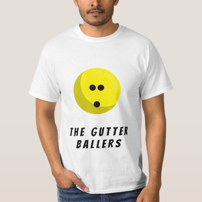 Camiseta Nome da Equipe da Boliche Personalizada | Bola de  (Frente)