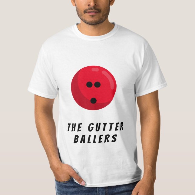 Camiseta Nome da Equipe da Boliche Personalizada | Bola de  (Frente)