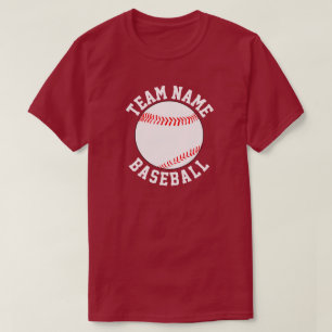 Camiseta Nome da Equipe de Baseball Personalizada, Número