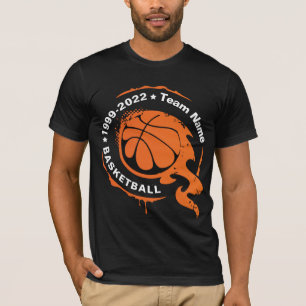 Camiseta Nome da Equipe de Basquete. Personalizar T-Shirt