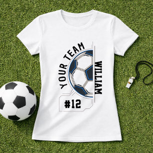 Camiseta Nome da Equipe de Futebol & Número do Jogador