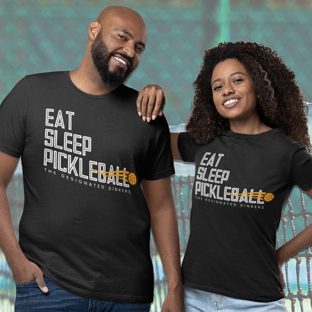 Camiseta Nome da Equipe de Pickleball Personalizada (Criador carregado)