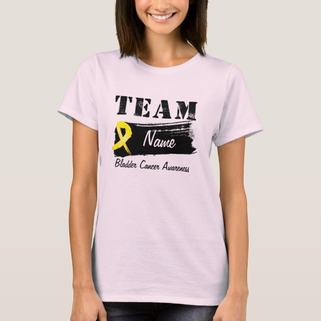 Camiseta Nome da Equipe Personalizada - Cancer de Bladder (Frente)