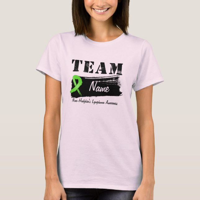 Camiseta Nome da Equipe Personalizada - Linfoma Não Hodgkin (Frente)