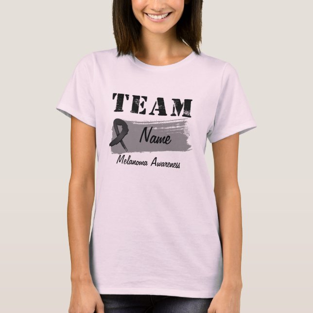 Camiseta Nome da Equipe Personalizada - Melanoma (Frente)