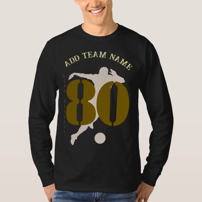 Camiseta Nome da Equipe Personalizada na frente e trás 80 F (Frente)