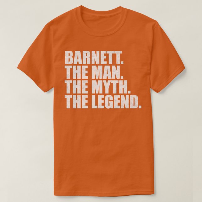 Camiseta Nome da família BarnettBarnett sobrenome Barne (Frente do Design)