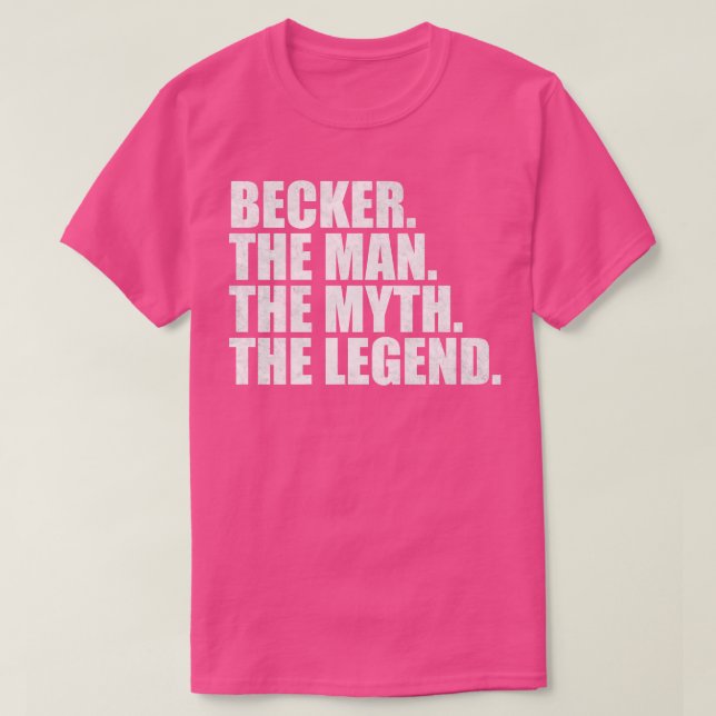 Camiseta Nome da família Becker Becker sobrenome Becker S (Frente do Design)