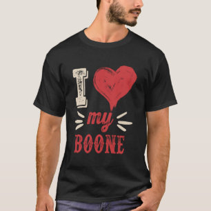 Camiseta Nome da Família Boone Eu Amo Heart My Boone Person