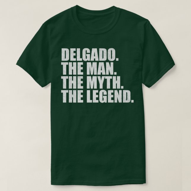 Camiseta Nome da família Delgado Delgado sobrenome Delga (Frente do Design)