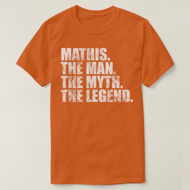 Camiseta Nome da família Mathis Mathis sobrenome Mathis S (Frente do Design)