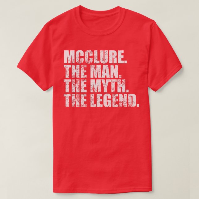 Camiseta Nome da família Mcclure Mcclure sobrenome Mcclure (Frente do Design)