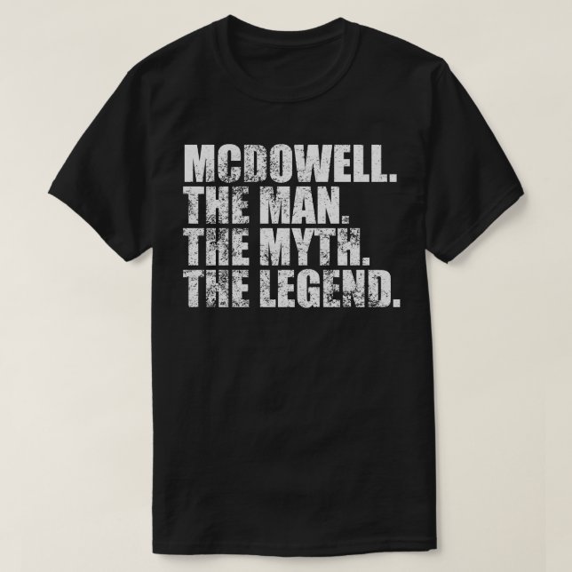 Camiseta Nome da família Mcdowell sobrenome Mc (Frente do Design)