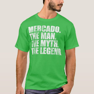 Camiseta Nome da família Mercado Mercado Mercado sobrenome