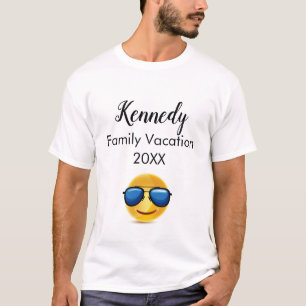 Camiseta Nome da Família Personalizada Ano de férias da f