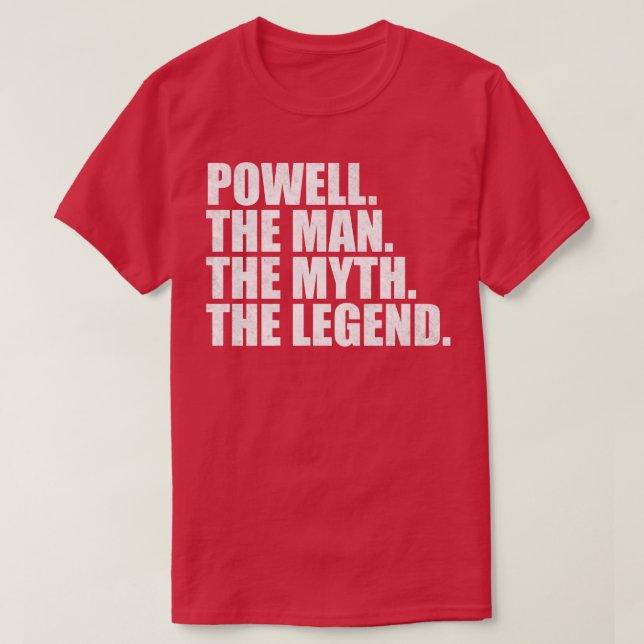Camiseta Nome da família Powell sobrenome Powell S (Frente do Design)
