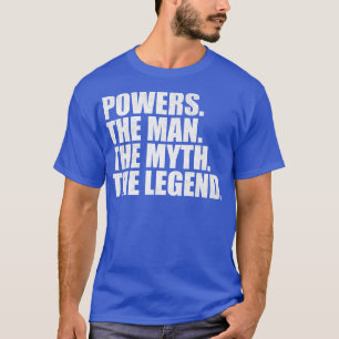 Camiseta Nome da família Powers Powers sobrenome Powers S
