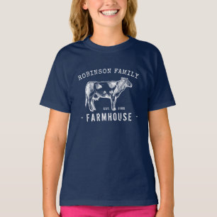 Camiseta Nome da família russa Farmhouse Dairy milk Cow