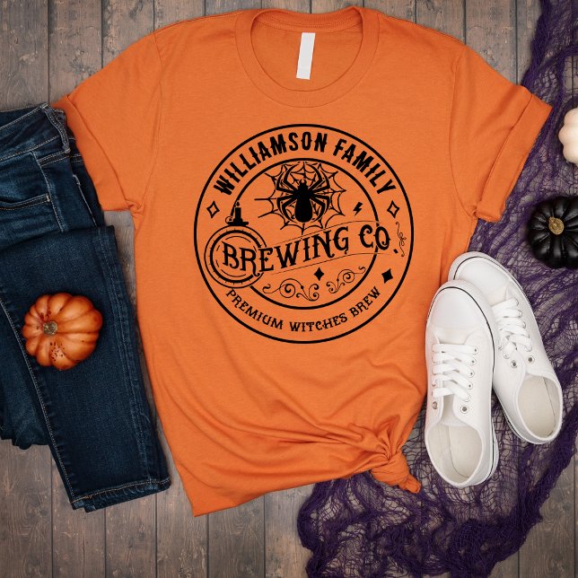 Camiseta Nome da Família Sibel Halloween Witches Brew (Criador carregado)
