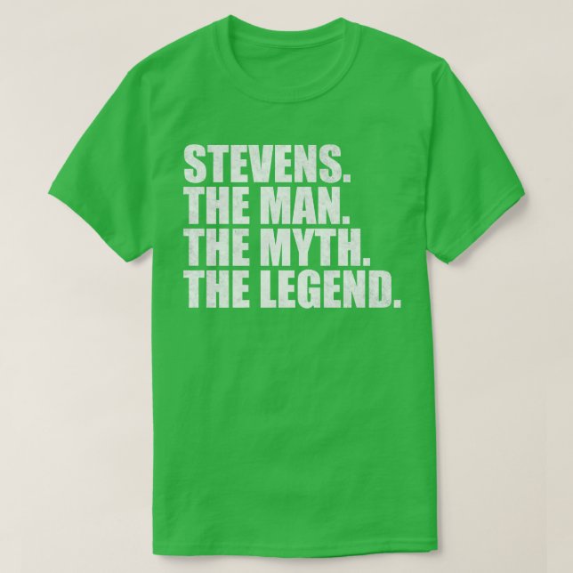 Camiseta Nome da família Stevens Stevens sobrenome Steve (Frente do Design)