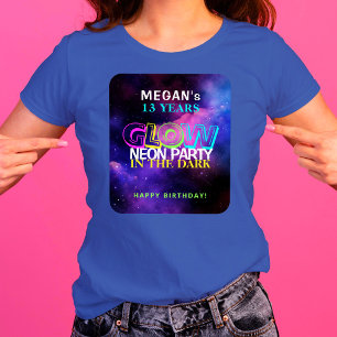 Camiseta Nome da festa de aniversário do adolescente idade