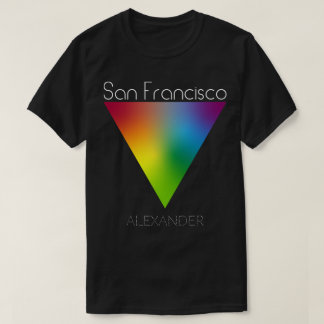 Camiseta Nome da Fila LGBT Gay do Triângulo do Arco-Íris do