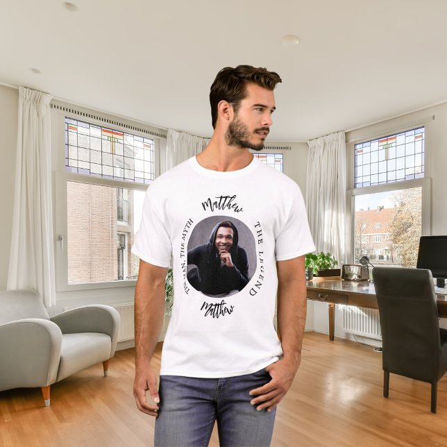 Camiseta Nome da foto do homem mito lenda (Criador carregado)