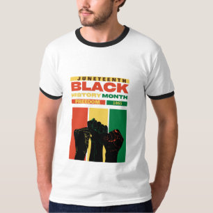 Camiseta nome da história da 1865 liberdade negra africana