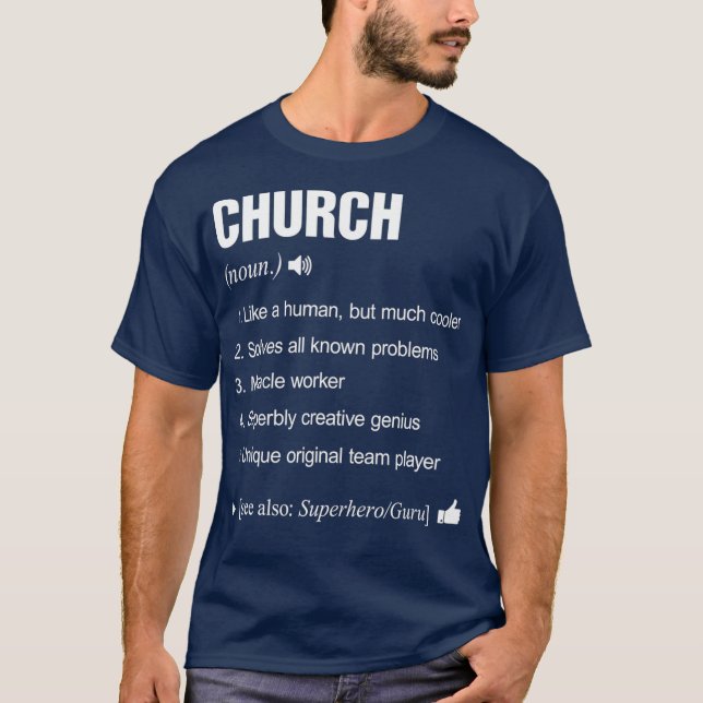 Camiseta Nome Da Igreja Significa Família Engraçada (Frente)