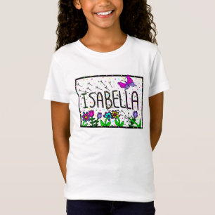 Camiseta Nome da Isabella Girl, Whimsical    ArtBaby Bodysu