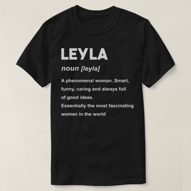 Camiseta Nome da Leyla  (Frente do Design)