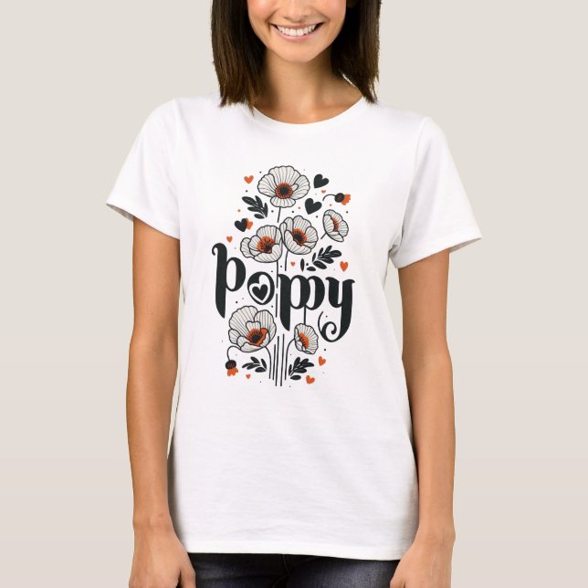 Camiseta Nome da Poppy 1 (Frente)