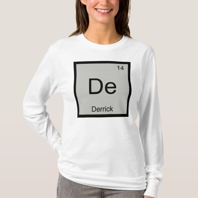 Camiseta Nome da Torre de Perfuração Elemento Químico Tabel (Frente)