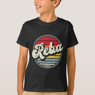 Camiseta Nome da Vintage Reba Estilo Retroativo 70s 80s Pri