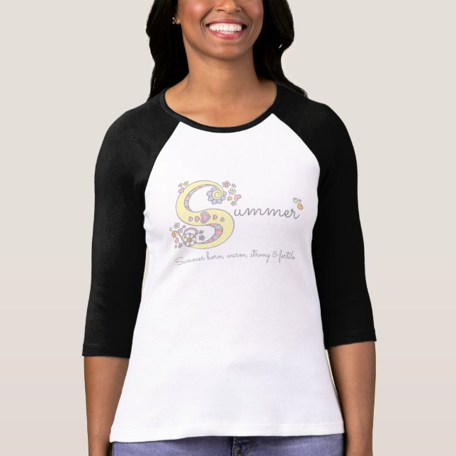 Camiseta Nome das raparigas de Verão que significa "tee per (Frente)