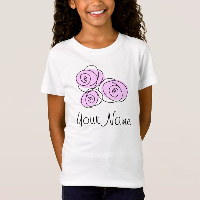 Camiseta 'Nome' das rosas Lilac Buquês (Frente)