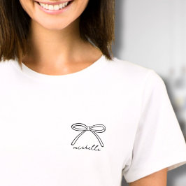 Camiseta Nome de Arco Desenhado à Mão Minimalista