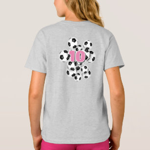 Camiseta nome de atleta de bolas de futebol