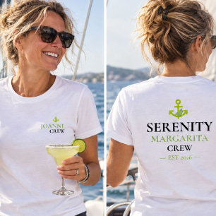 Camiseta Nome de Barco Personalizado Margarita Crew Náutico