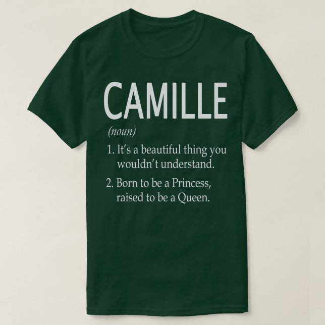 Camiseta Nome de Camille - Presente (Frente do Design)