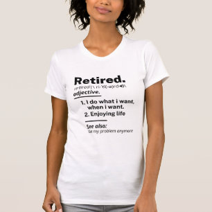 Camiseta Nome de Definição Aposentado, Presente de Gag de