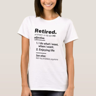 Camiseta Nome de Definição Aposentado, Presente de Gag de