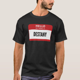 Camiseta Nome de etiqueta De Destruição, Olá Meu Nome É